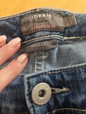 2 PAIRS of TORRID Boyfriend Straight Vintage Stretch Jeans * Size 14R *